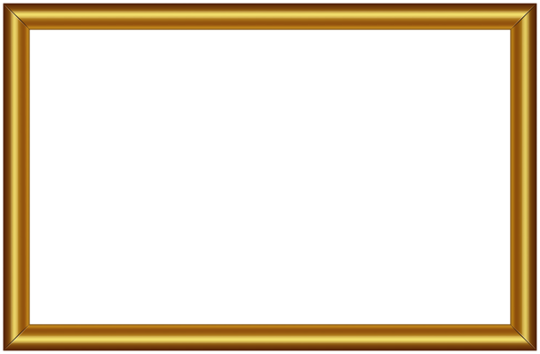 This png image - Golden Simple Frame PNG Clipart, is available for free download