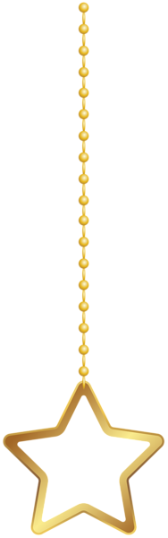 This png image - Hanging Gold Star PNG Clipart Image, is available for free download