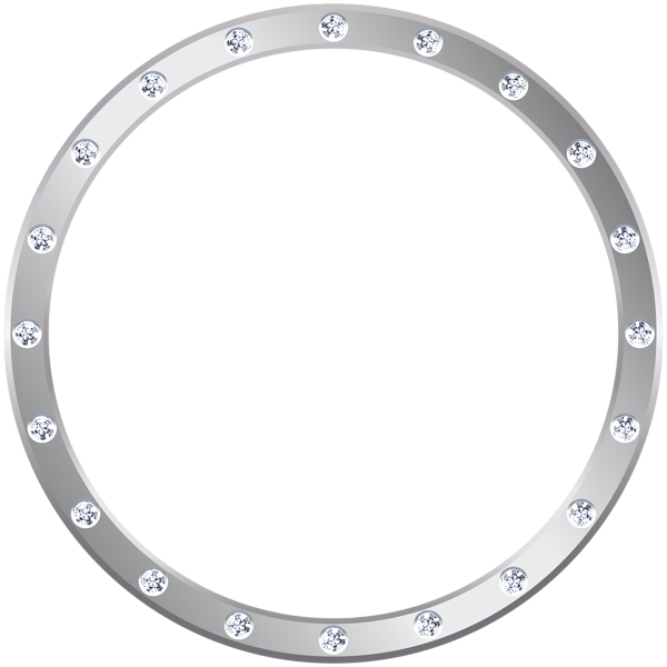 This png image - Silver Border Frame with Crystals PNG Clip Art, is available for free download