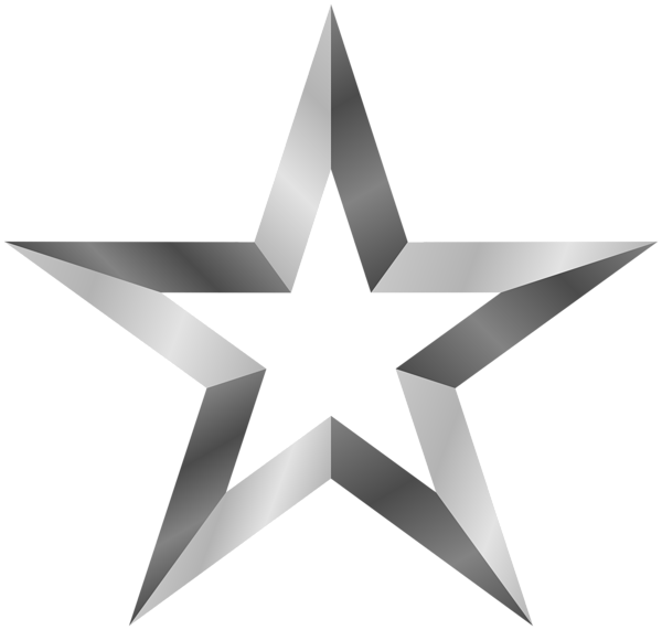 This png image - Silver Star Transparent PNG Clip Art Image, is available for free download