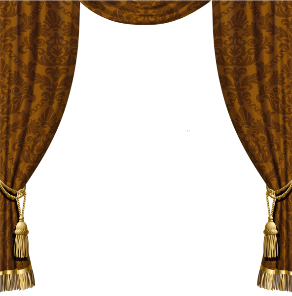 This png image - Transparent Decorative Curtains with Gold Tassels, is available for free download
