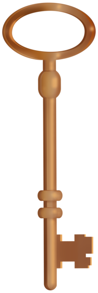 This png image - Vintage Key Copper PNG Transparent Clipart, is available for free download