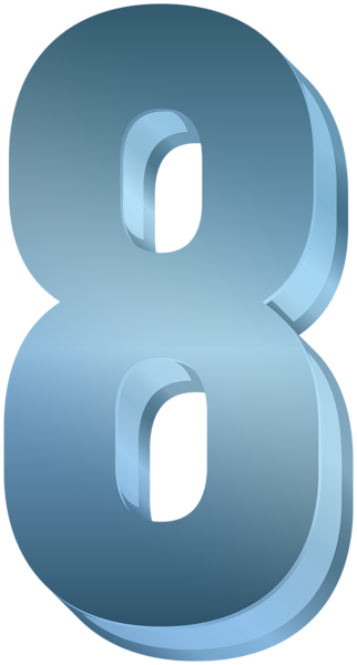 This png image - Blue Eight Number Character PNG Clipart, is available for free download