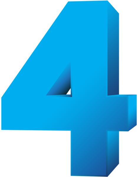 This png image - Blue Number Four Transparent PNG Clip Art Image, is available for free download