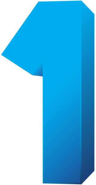 This png image - Blue Number One Transparent PNG Clip Art Image, is available for free download