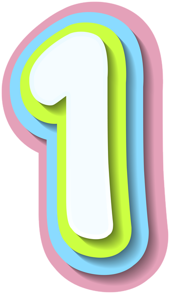 This png image - Bright Number One PNG Clipart, is available for free download