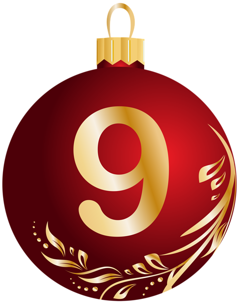 This png image - Christmas Ball Number Nine Transparent PNG Clip Art Image, is available for free download