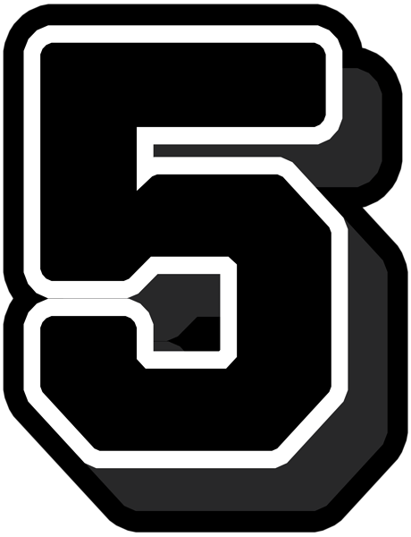 This png image - Five Black Number PNG Clipart, is available for free download