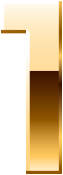 This png image - Gold Number One PNG Clip Art.png, is available for free download