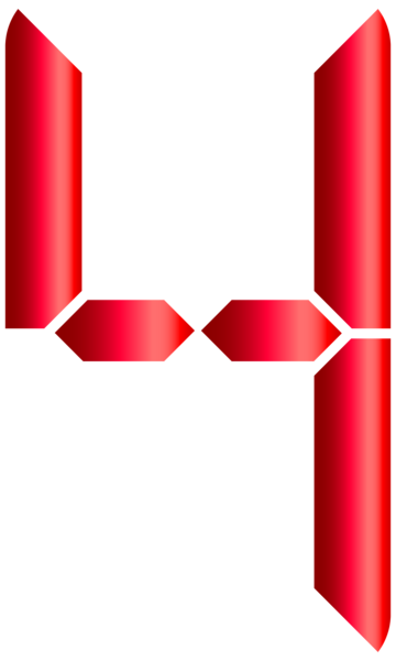 This png image - Number Four Digital Style PNG Clip Art Image, is available for free download