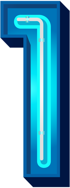 This png image - Number One Blue Neon PNG Clip Art Image, is available for free download