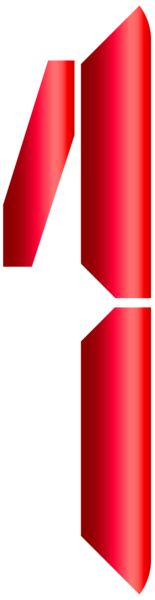 This png image - Number One Digital Style PNG Clip Art Image, is available for free download
