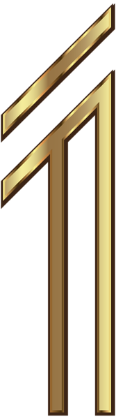 This png image - Number One Golden PNG Clip Art Image, is available for free download