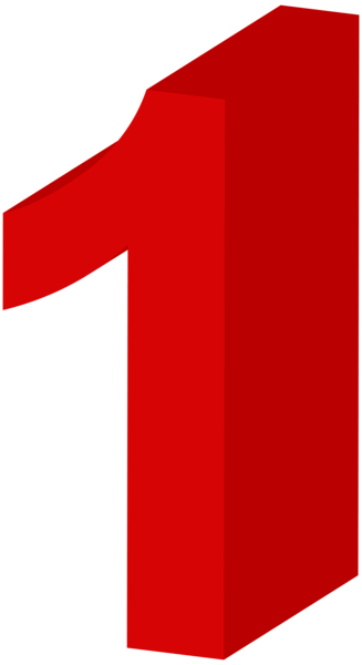 This png image - Number One Red PNG Clip Art Image, is available for free download