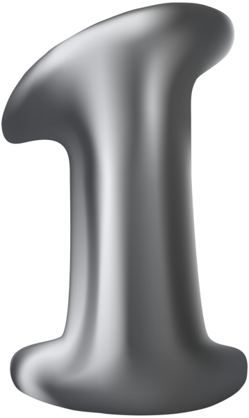 This png image - Number One Silver Transparent PNG Clip Art, is available for free download