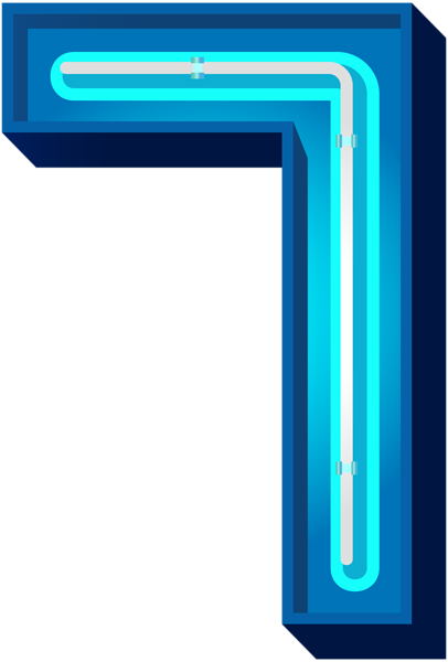 This png image - Number Seven Blue Neon PNG Clip Art Image, is available for free download