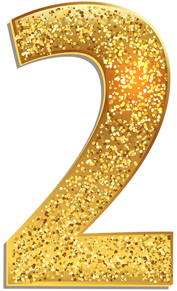 This png image - Number Two Gold Shining PNG Clip Art Image, is available for free download