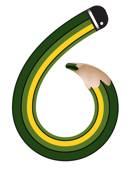 This png image - Pencil Number Six PNG Clipart Image, is available for free download