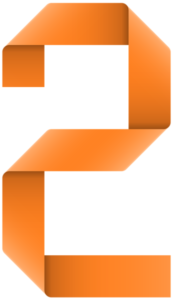 This png image - Ribbon Number Two Transparent PNG Clip Art Image, is available for free download