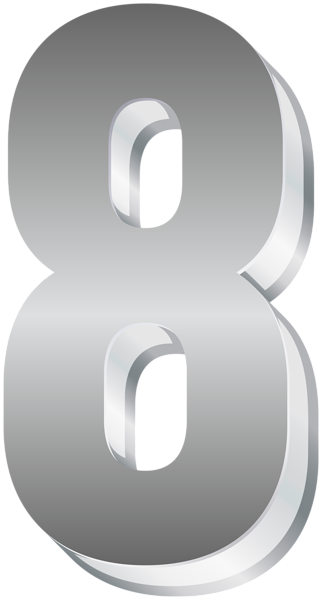 This png image - Silver Eight Number Character PNG Clipart, is available for free download