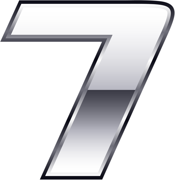This png image - Silver Number Seven Transparent PNG Clip Art, is available for free download