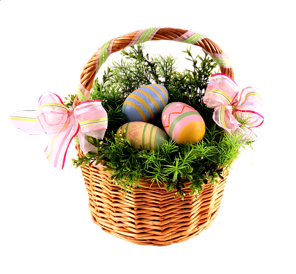 This png image - Easter Basket With Eggs, is available for free download