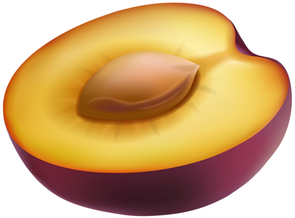 This png image - Half Prune Clip Art PNG Transparent Image, is available for free download