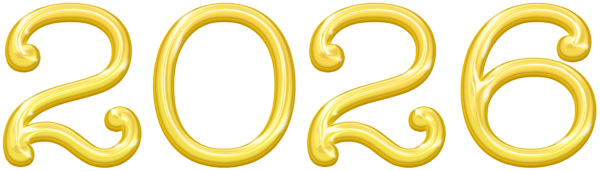 This png image - 2026 Gold Elegant Transparent Clipart, is available for free download