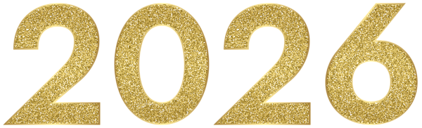 This png image - 2026 Gold Large Clipart Image, is available for free download