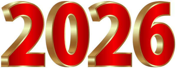 This png image - 2026 Gold and Red PNG Clipart Image, is available for free download
