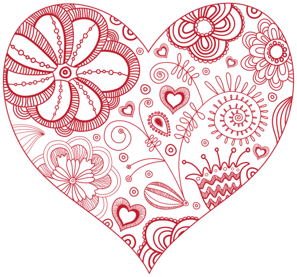 This png image - Decorative Red Heart PNG Clip Art Image, is available for free download