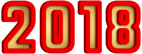 This png image - 2018 Gold Red Transparent PNG Clip Art, is available for free download
