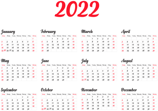 This png image - 2022 Calendar PNG Clipart, is available for free download