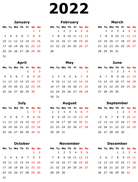 This png image - 2022 Classic Transparent Calendar EU PNG Image, is available for free download