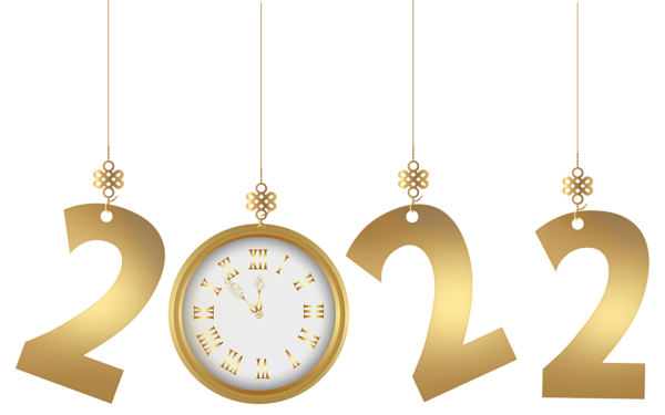 This png image - 2022 Hanging Gold Transparent Clip Art PNG Image, is available for free download