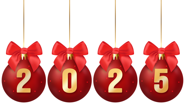 This png image - 2025 Christmas Balls Transparent PNG Clipart, is available for free download