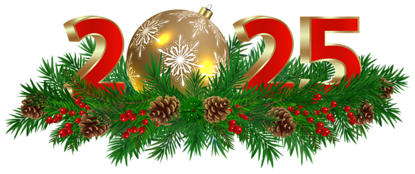 This png image - 2025 Christmas Decoration PNG Clip Art Image, is available for free download
