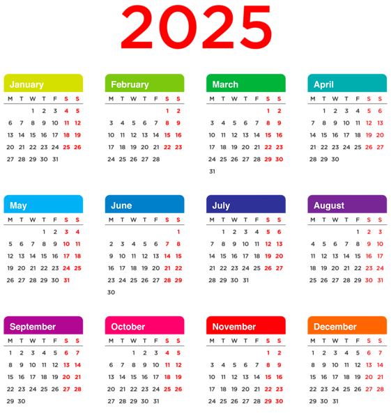 This png image - 2025 EU Calendar Transparent PNG Clip Art, is available for free download