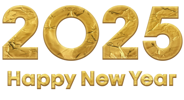 This png image - 2025 Gold Happy New Year ClipArt Image, is available for free download