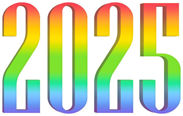 This png image - 2025 Rainbow Colors PNG Clipart, is available for free download
