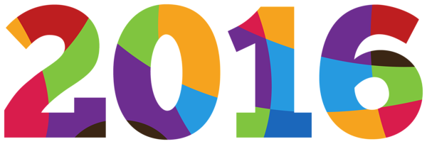 This png image - Colorful 2016 PNG Clipart Image, is available for free download