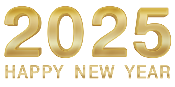 This png image - Golden 2025 Happy New Year PNG Clipart, is available for free download