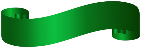 This png image - Curled Banner Green PNG Clipart, is available for free download