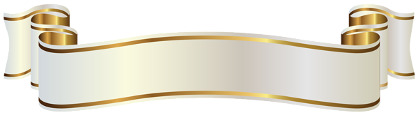 This png image - White and Gold Banner PNG Clipart Image, is available for free download