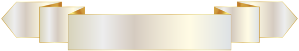 This png image - White and Gold Banner Transparent PNG Image, is available for free download