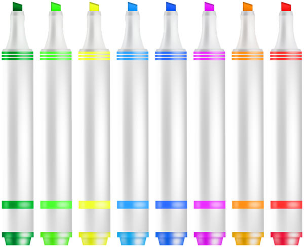This png image - Colorful Text Markers PNG Clipart, is available for free download