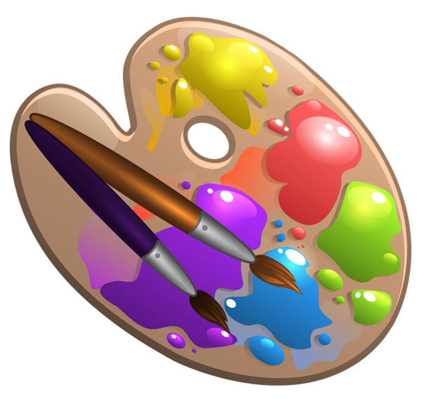 This png image - School Palette with Paint Brushes PNG Clipart Picture, is available for free download