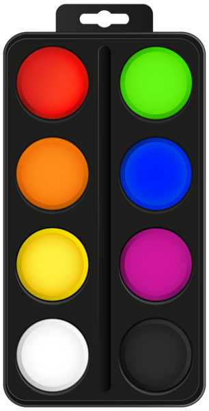 This png image - Watercolor Pan Set Black PNG Clipart, is available for free download