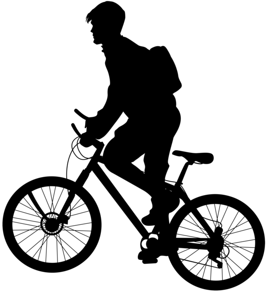 This png image - Man Riding Bicycle Silhouette Clip Art PNG Image, is available for free download