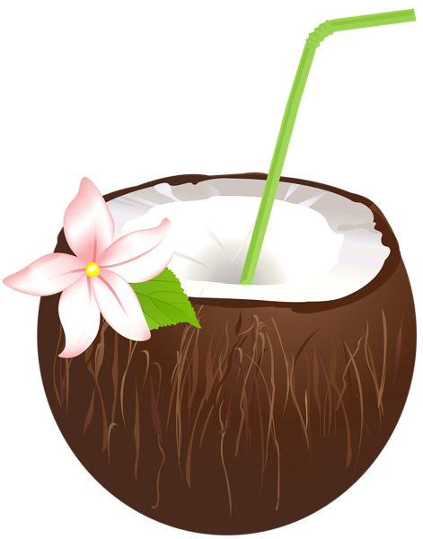 This png image - Summer Coconut Drink PNG Clip Art Image, is available for free download